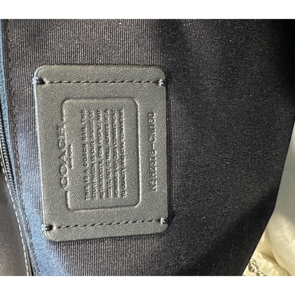 Coach City Tote With Blue Graphic Plaid Print NWT - Picture 8 of 10